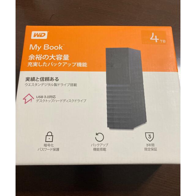 WD ウエスタンデジタル WDBBGB0040HBK ハードディスク 4TBスマホ/家電/カメラ