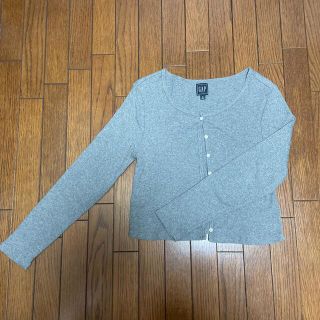 ギャップ(GAP)のGAP カーディガン　ダークグレー(カーディガン)