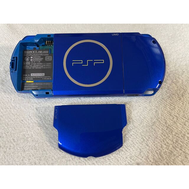 PlayStation Portable(プレイステーションポータブル)のレア PSP-3000(PSPJ-30026) スカイブルー/マリンブルー エンタメ/ホビーのゲームソフト/ゲーム機本体(携帯用ゲーム機本体)の商品写真