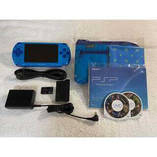プレイステーションポータブル(PlayStation Portable)のレア PSP-3000(PSPJ-30026) スカイブルー/マリンブルー(携帯用ゲーム機本体)