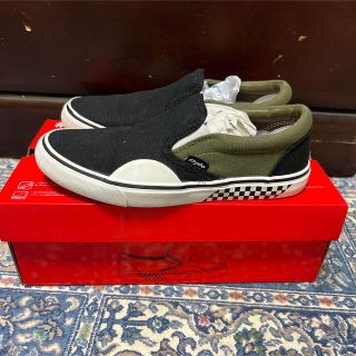 ヴァンズ(VANS)のSlyde tech スリッポン　23.5cm ブラック/カーキ(スニーカー)