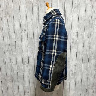 レア!WAREHOUSE 袖革 チェックジャケット!日本製