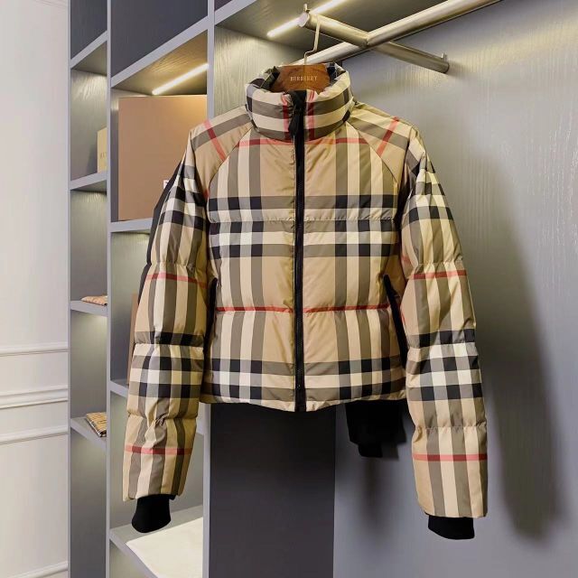 BURBERRY チェック クロップト パファージャケット vimaseguridad.com