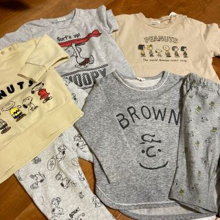 ピーナッツ(PEANUTS)のスヌーピー　まとめ売り　90 半袖　トレーナー　パンツ(Tシャツ/カットソー)