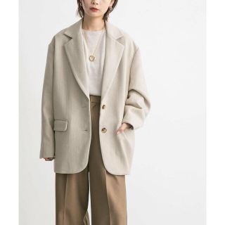 ケービーエフ(KBF)の【BEIGE】ヘリンボーンジャケットコート(その他)