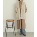 【BEIGE】スリットニットタートルワンピース