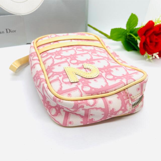 ポーチ ディオール Christian Dior トロッター ピンク レディース