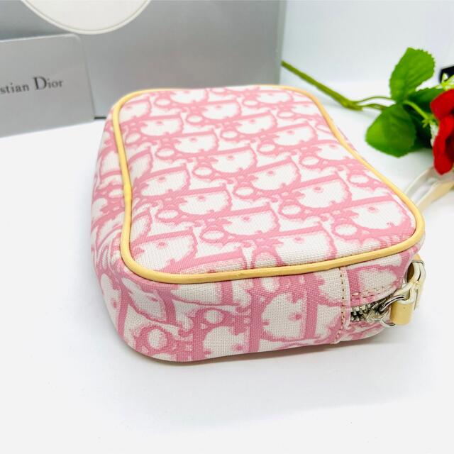 ポーチ ディオール Christian Dior トロッター ピンク レディース