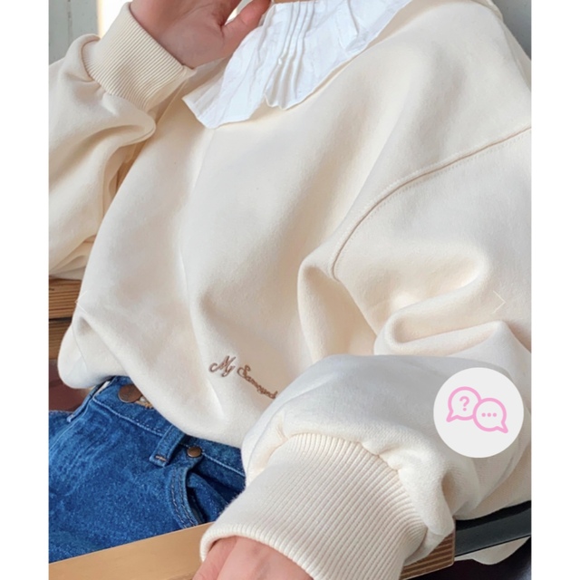 samoyed Sheep Crop Sweat Shirt  レディースのトップス(トレーナー/スウェット)の商品写真