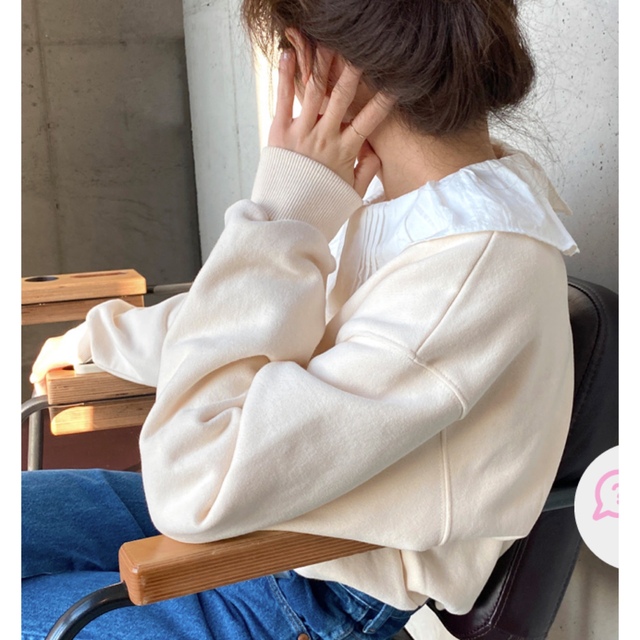 samoyed Sheep Crop Sweat Shirt  レディースのトップス(トレーナー/スウェット)の商品写真