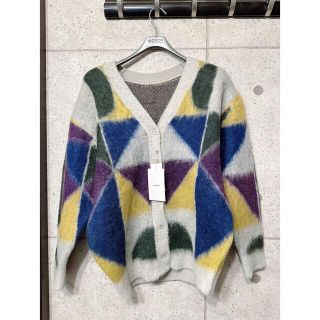 AMERI アメリ COLOR BLOCK OVER KNIT CARDIGAN