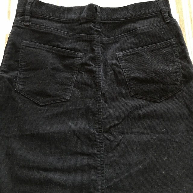 MUJI (無印良品)(ムジルシリョウヒン)のお値下げ！無印　スカート　Lサイズ　黒 レディースのスカート(ひざ丈スカート)の商品写真