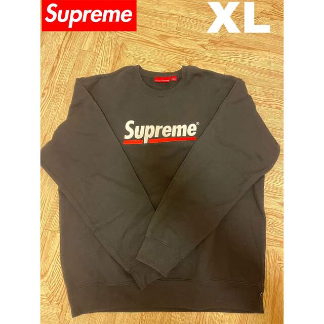 Supreme Underline Crewneck　ブラック XL