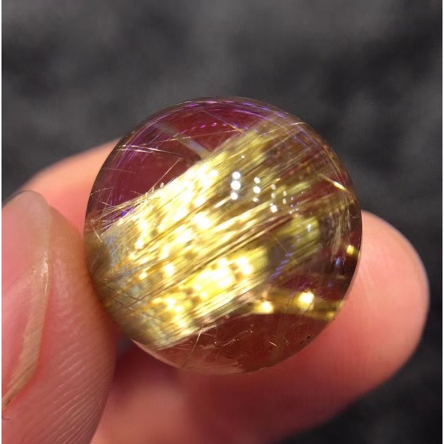 雑誌で紹介された 【天然】タイチンクオーツ 丸玉 16.8mm 各種パーツ