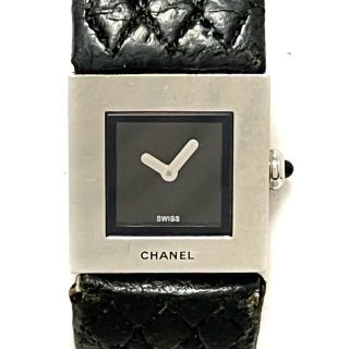 シャネル(CHANEL)のシャネル 腕時計 マトラッセ レディース 黒(腕時計)