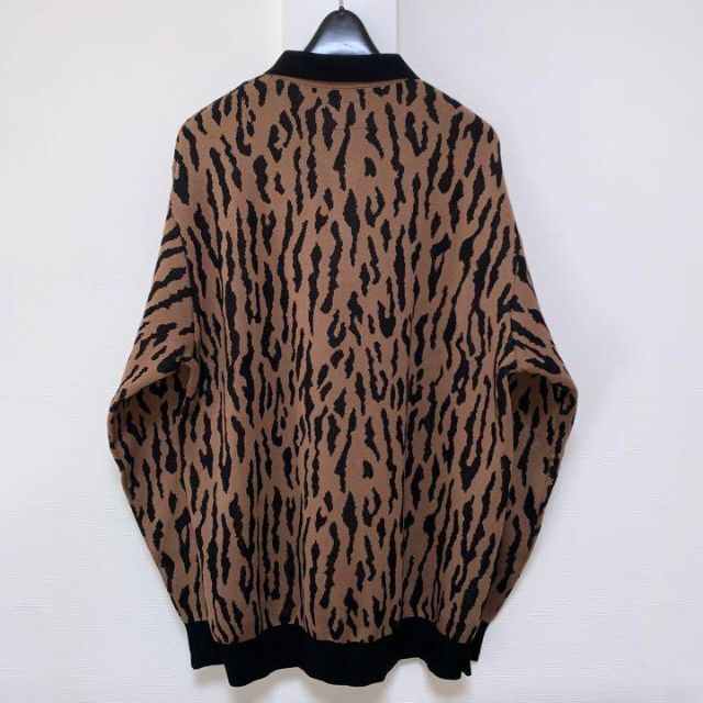 L【WACKOMARIA】LEOPARD KNIT POLO／新品タグ付／送料込