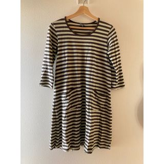 マリメッコ(marimekko)のmarimekko ボーダーワンピース(ひざ丈ワンピース)