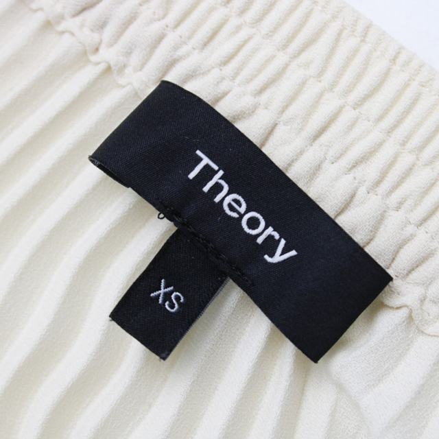 美品 Theory セオリー SOFT CREPE PLEAT DOROTHEAT.M クレーププリーツスカート XS/アイボリー【2400013034470】 4