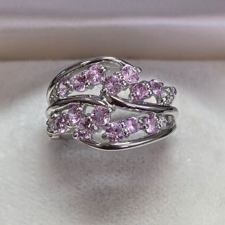 K14WG ピンクサファイアとダイヤモンドのリング　指輪(リング(指輪))