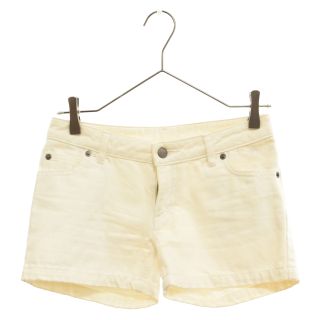 ルシアンペラフィネ(Lucien pellat-finet)のlucien pellat-finet ルシアンペラフィネ WHITE SHORT DENIM PANTS ホワイト ショート デニムパンツ レディース(ショートパンツ)