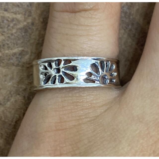 シルバー925リング　silver925平打ち　透かし　スターリング銀指輪　てa メンズのアクセサリー(リング(指輪))の商品写真