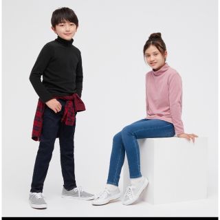 ユニクロ(UNIQLO)の美品 3枚セット ユニクロ フリースリブハイネックカットソー(Tシャツ/カットソー)