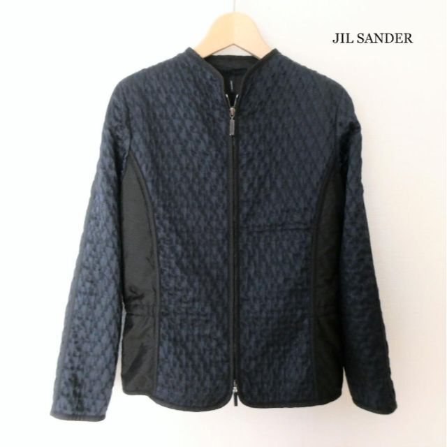 直売一掃 極美品 ジルサンダー ノーカラー ダブルジップ 中綿