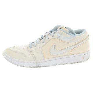 ナイキ(NIKE)のNIKE ナイキ WMNS Air Jordan 1 Low SE Canvas ウィメンズ エアジョーダン1 ロー SE キャンバス ローカットスニーカー US10/27cm ホワイト/ブルー DQ4151-500(スニーカー)