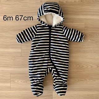 プチバトー PETITBATEAU ダブルファスナーカバーオール 6カ月67cm