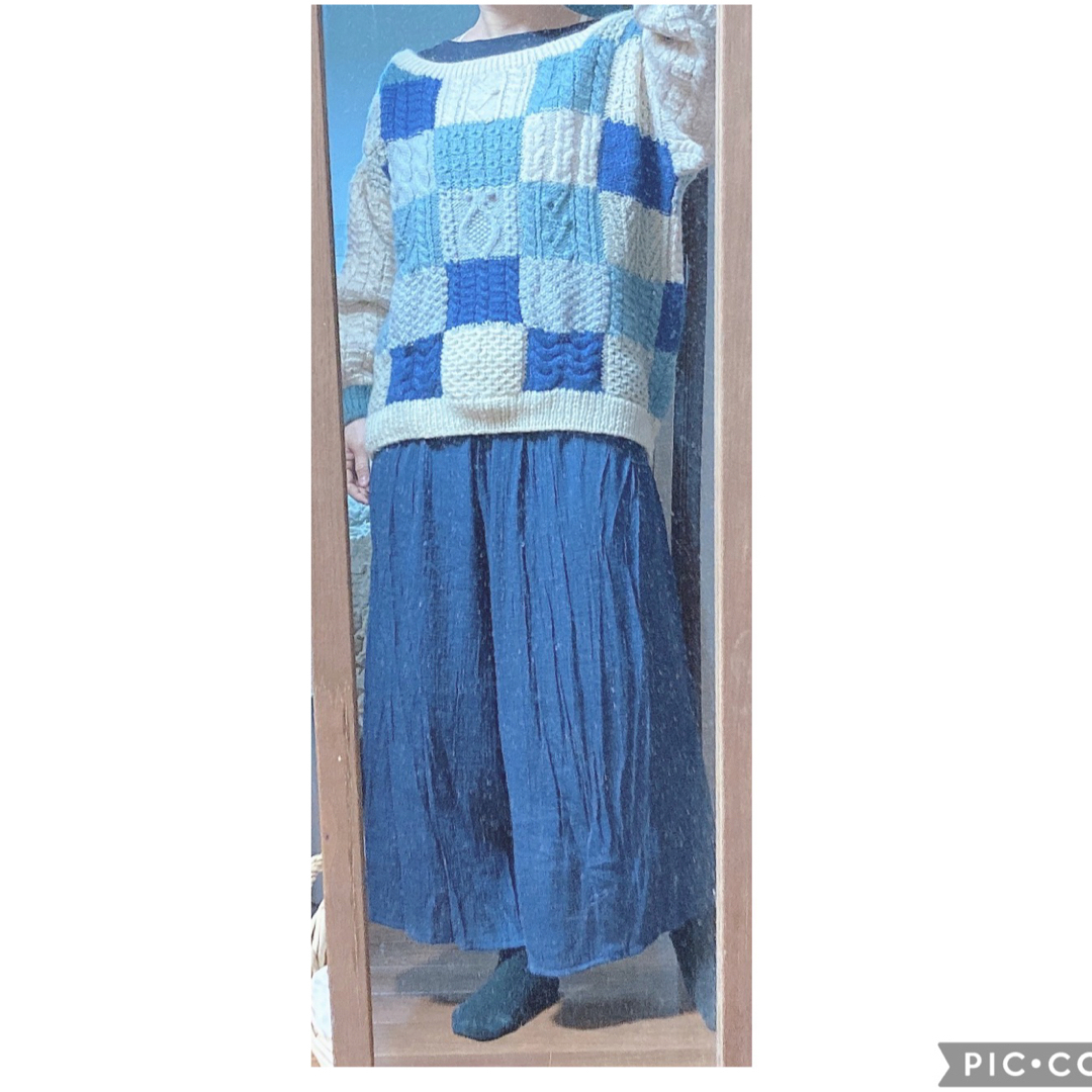 408.紺のガウチョパンツ☆ レディースのパンツ(キュロット)の商品写真