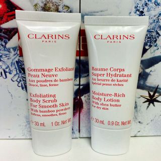 クラランス(CLARINS)のクラランス スムージング ボディスクラブ&モイスチャーリッチボディローション(ボディソープ/石鹸)