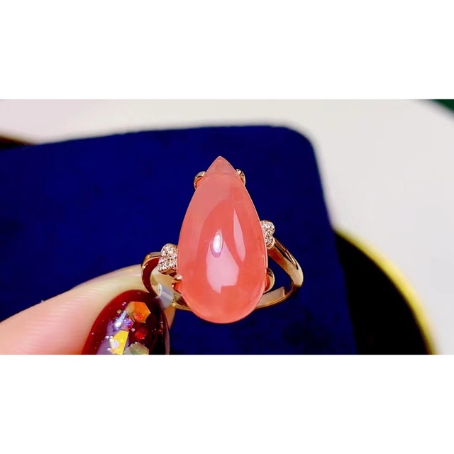 お買い得モデル 天然 インカローズ ダイヤ リング3.8g k18 ^ リング お買い得モデル 天然 インカローズ ダイヤ リング3.8g k18 ^ リング