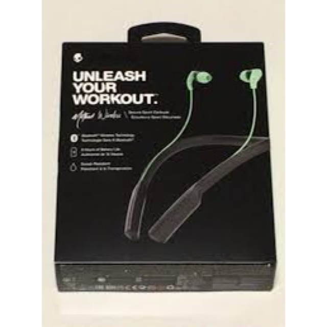 Skullcandy(スカルキャンディ)のSKULLCANDY スカルキャンディー ワイヤレスイヤホン グリーン スマホ/家電/カメラのオーディオ機器(ヘッドフォン/イヤフォン)の商品写真