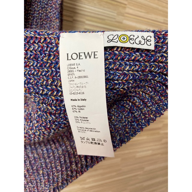 【新品】LOEWE（ロエベ）メランジリブニットスカーフ（マフラー）