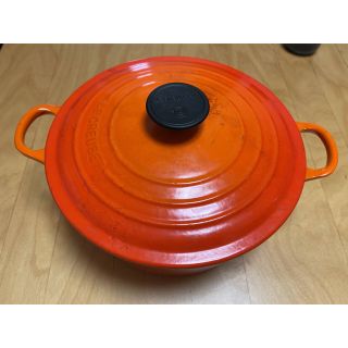 ルクルーゼ(LE CREUSET)の実用品　ル・クルーゼ　鍋　ココットロンド　24㎝(鍋/フライパン)