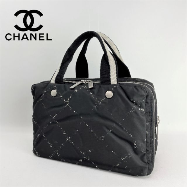 ■シャネル CHANEL■ 旧トラベルライン 3ジップ開閉 ボストンバッグ