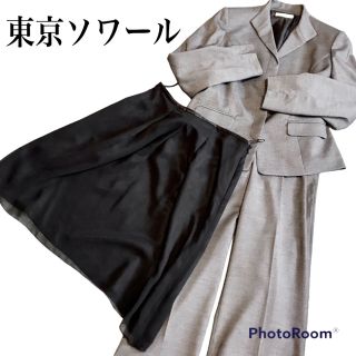 ソワール(SOIR)の【美品】ココラッシー 東京ソワール 3点セット ジャケット パンツ スカート(セット/コーデ)