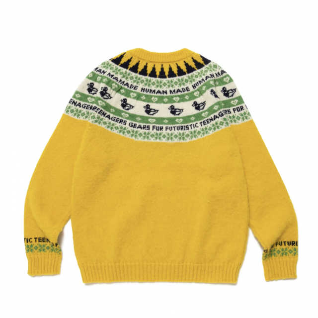 HUMAN MADE(ヒューマンメイド)のHUMAN MADE DUCK JACQUARD KNIT SWEATER XL メンズのトップス(ニット/セーター)の商品写真