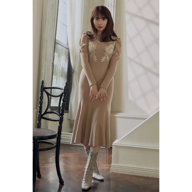 her lip to Lily Lace Knit Midi Dress - その他
