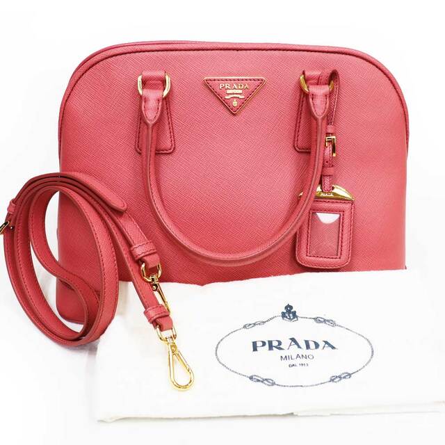 PRADA(プラダ)の（美品）プラダ PRADA 2wayハンドバッグ レザー ピンク ゴールド金具 BN2567 8315 レディースのバッグ(ショルダーバッグ)の商品写真