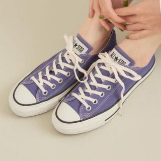 コンバース(CONVERSE)のコンバース  NOKORIZOME OX パープル　24.5(スニーカー)