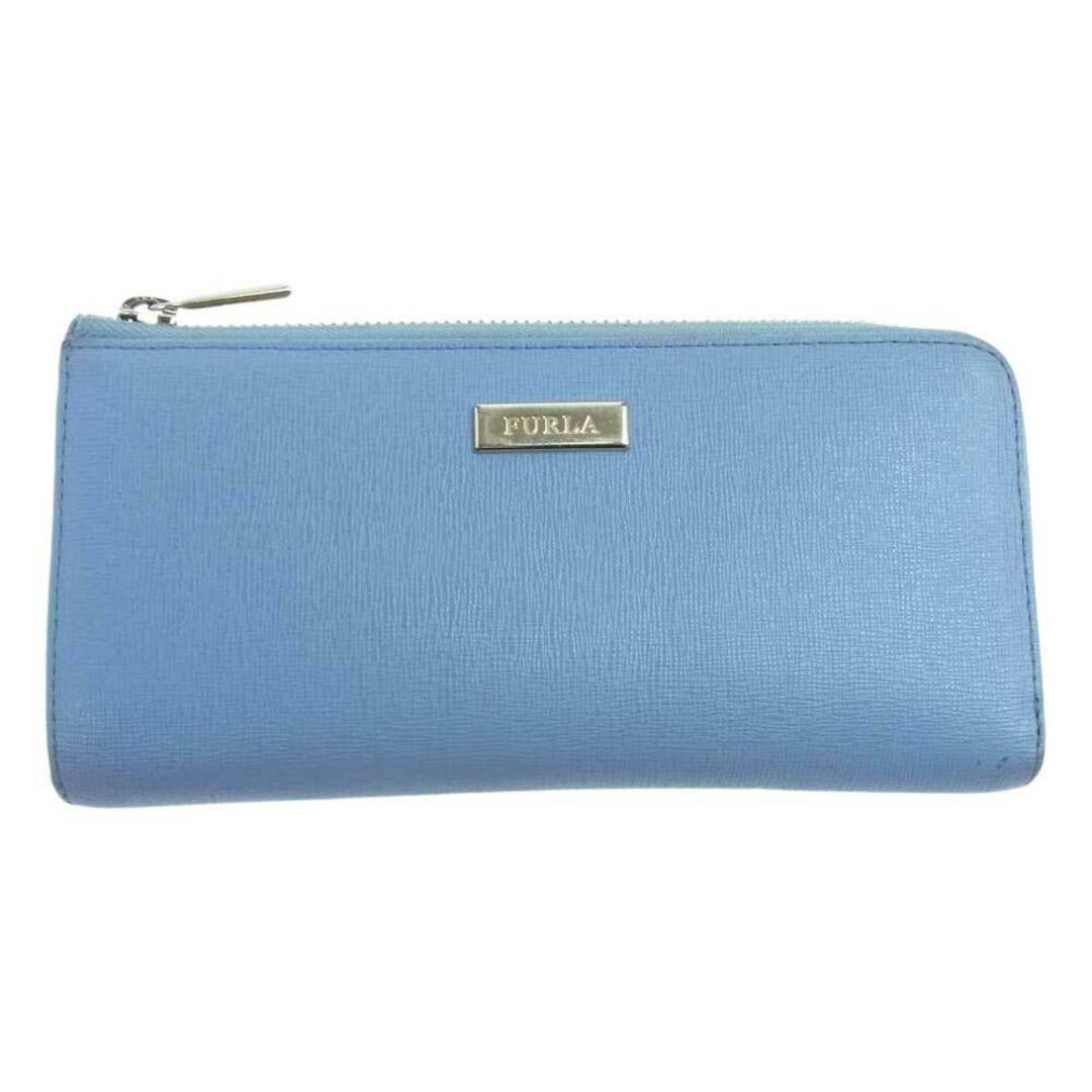 Furla(フルラ)のFurla フルラ BABYLON バビロン L字ジップ 長財布 ウォレット ライトブルー系【中古】 メンズのファッション小物(長財布)の商品写真