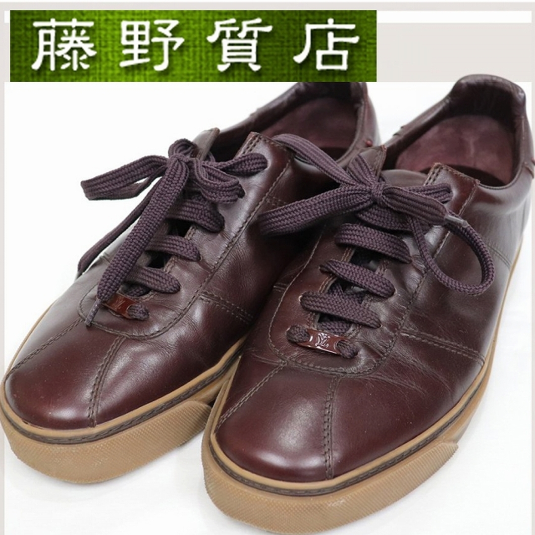 ルイヴィトン LOUIS VUITTON メンズ レザー シューズ 靴 ローカット スニーカー #7(1/2) 日本サイズ 26センチ MENS ブラウン 茶色 8295 LOUIS VUITTON 経典ブランド