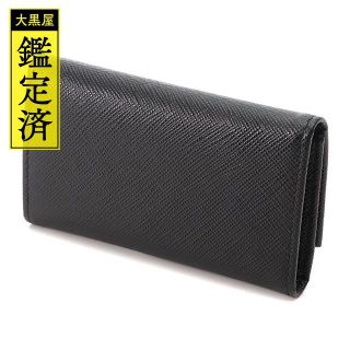 PRADA - プラダ 6連キーケース 2PG222 サフィアーノ ブラック 【432