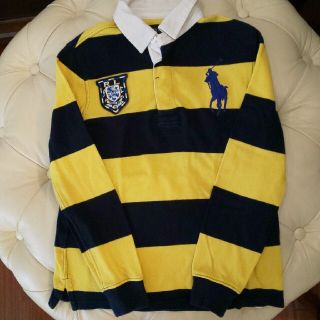 ラルフローレン(Ralph Lauren)のラルフローレン 長袖シャツ(長袖ポロシャツ) 130 イエロー&ネイビー(Tシャツ/カットソー)