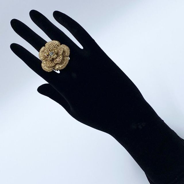 新品同様・12号・希少】シャネル 指輪 リング カメリア フラワー ココ