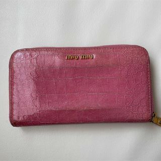 ミュウミュウ(miumiu)のmiumiu 長財布　ピンク　ミュウミュウ　財布(長財布)