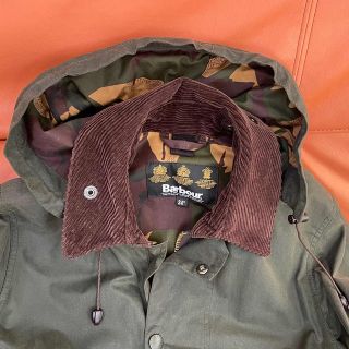 バーブァー(Barbour)のbarbour border sl 34 フード付　裏地カモフラ(ステンカラーコート)