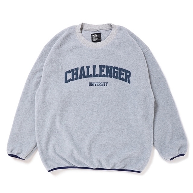 ☆CHALLENGER/COLLEGE LOGO C/N FLEECEトップス