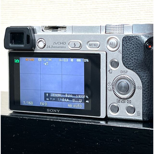 ミラーレス一眼 SONY α6000 シルバー 標準レンズ/SDカード付き ミラーレス一眼 SONY α6000 シルバー 標準レンズ/SDカード付き